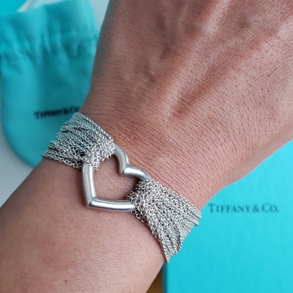 Tiffany & Co Heart Strand Silver Bracelet